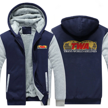 TWA AIRLINES JACKETS FLEECE SWEATSHIRT